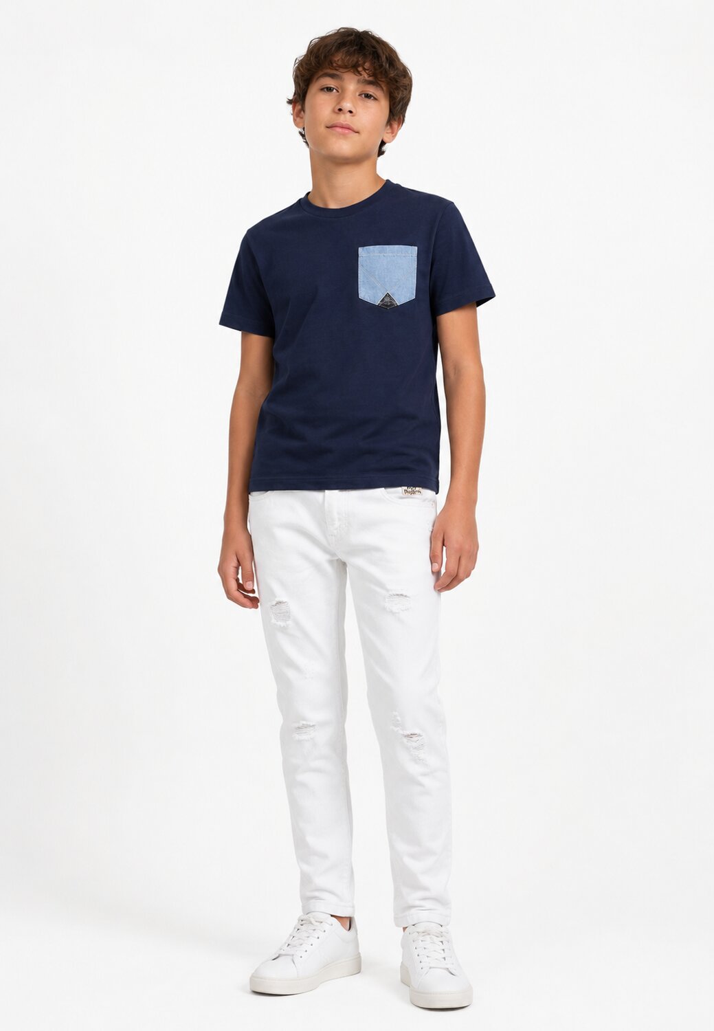 Roy Roger's t-Shirt Blu Con Taschino Celeste Bambino RG104_