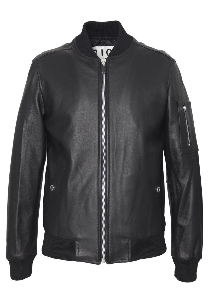 JOHN RICHMOND – Giubbotto Bomber Uomo in Pelle – Black - NERO | CammarataMode