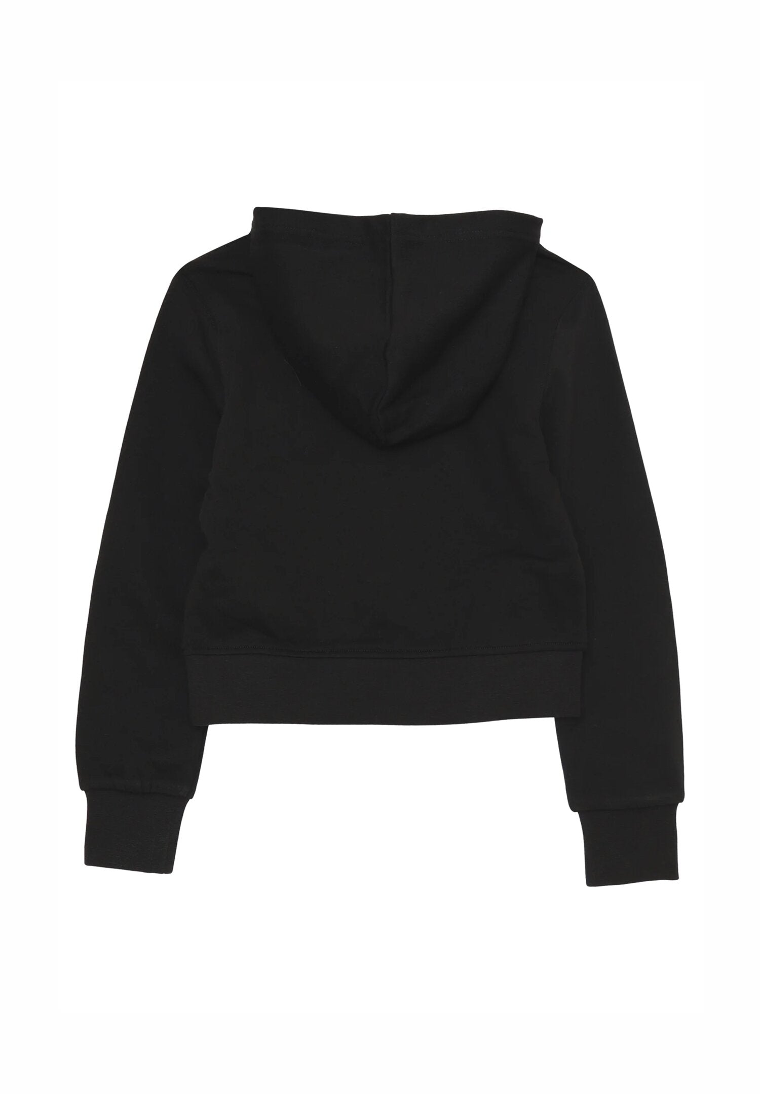Diesel Felpa Corta Bambina Nero In Cotone Con Cappuccio | da Passeggio AI 25 | CammarataMode