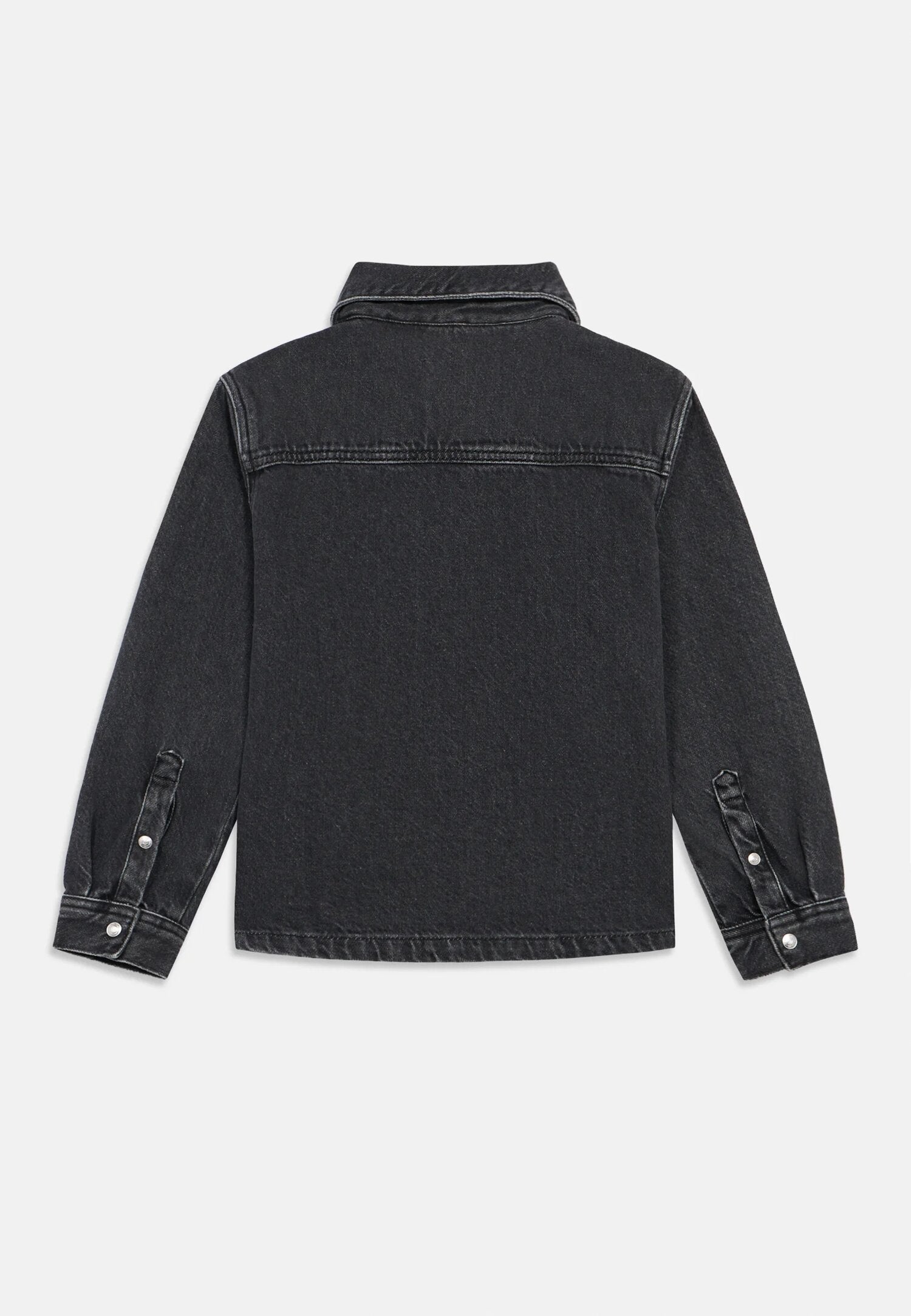 Calvin Klein Camicia Jeans Nero Bambino Con Bottoni Mezza Stagione PE26