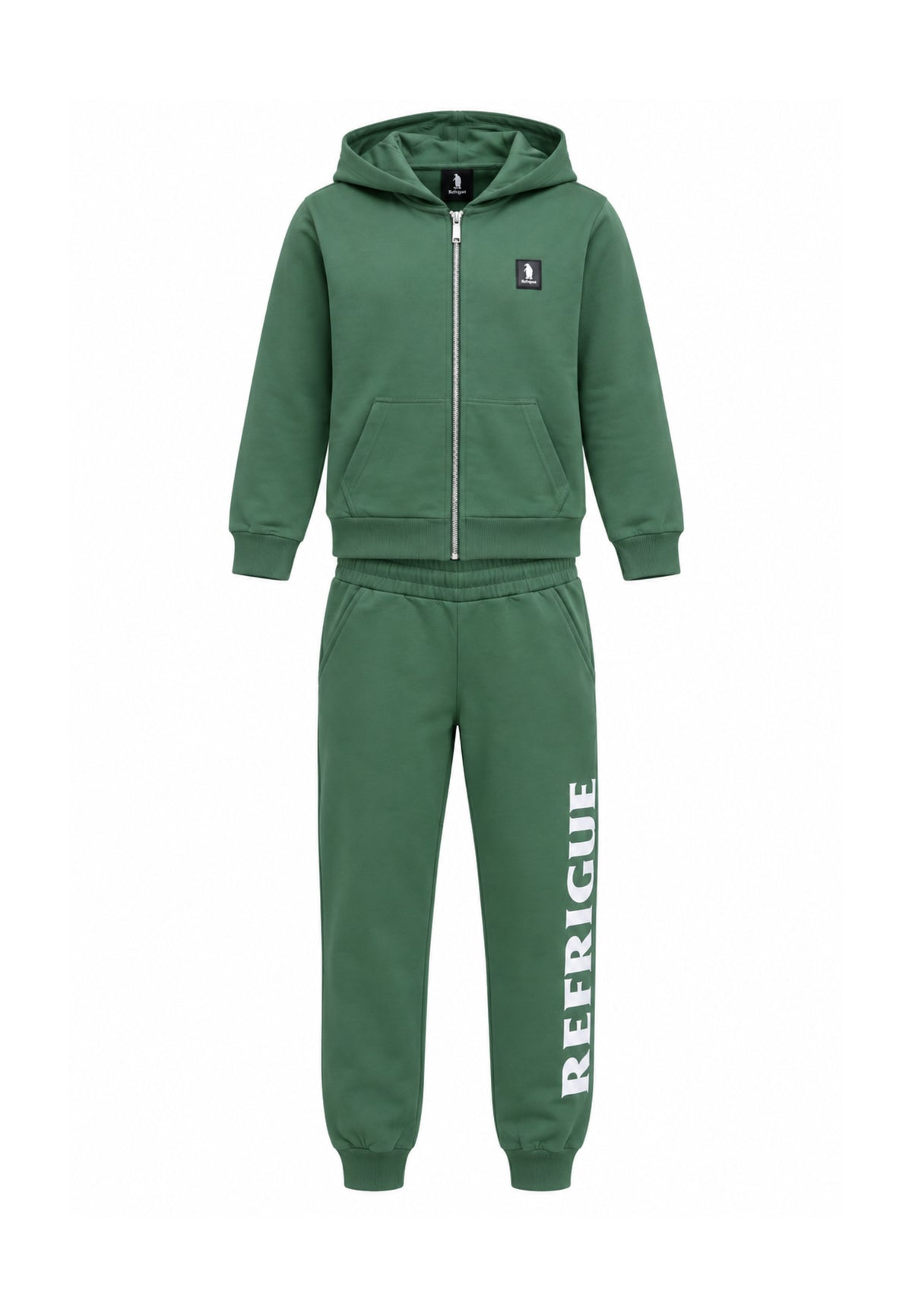 Refrigue FELPA VERDE CON ZIP E CAPPUCCIO Bambini e ragazzi 2831T00076.VERDE_