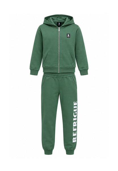 Refrigue FELPA VERDE CON ZIP E CAPPUCCIO Bambini e ragazzi 2831T00076.VERDE_