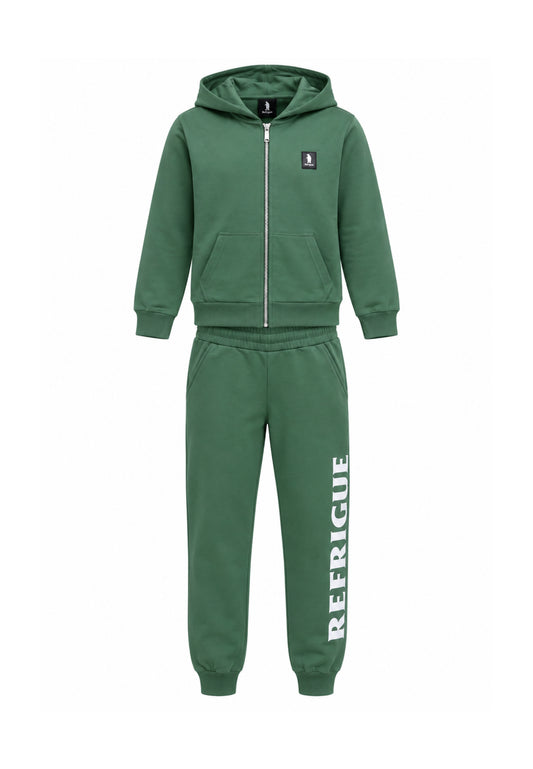 Refrigue TUTA VERDE CON ZIP E CAPPUCCIO Bambini e ragazzi 2831T00076.VERDE_