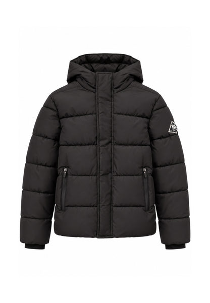 Roy Roger's GIUBBOTTO NERO CON CAPPUCCIO E LOGO BRACCIO Bambini e ragazzi RX402/00.NE_