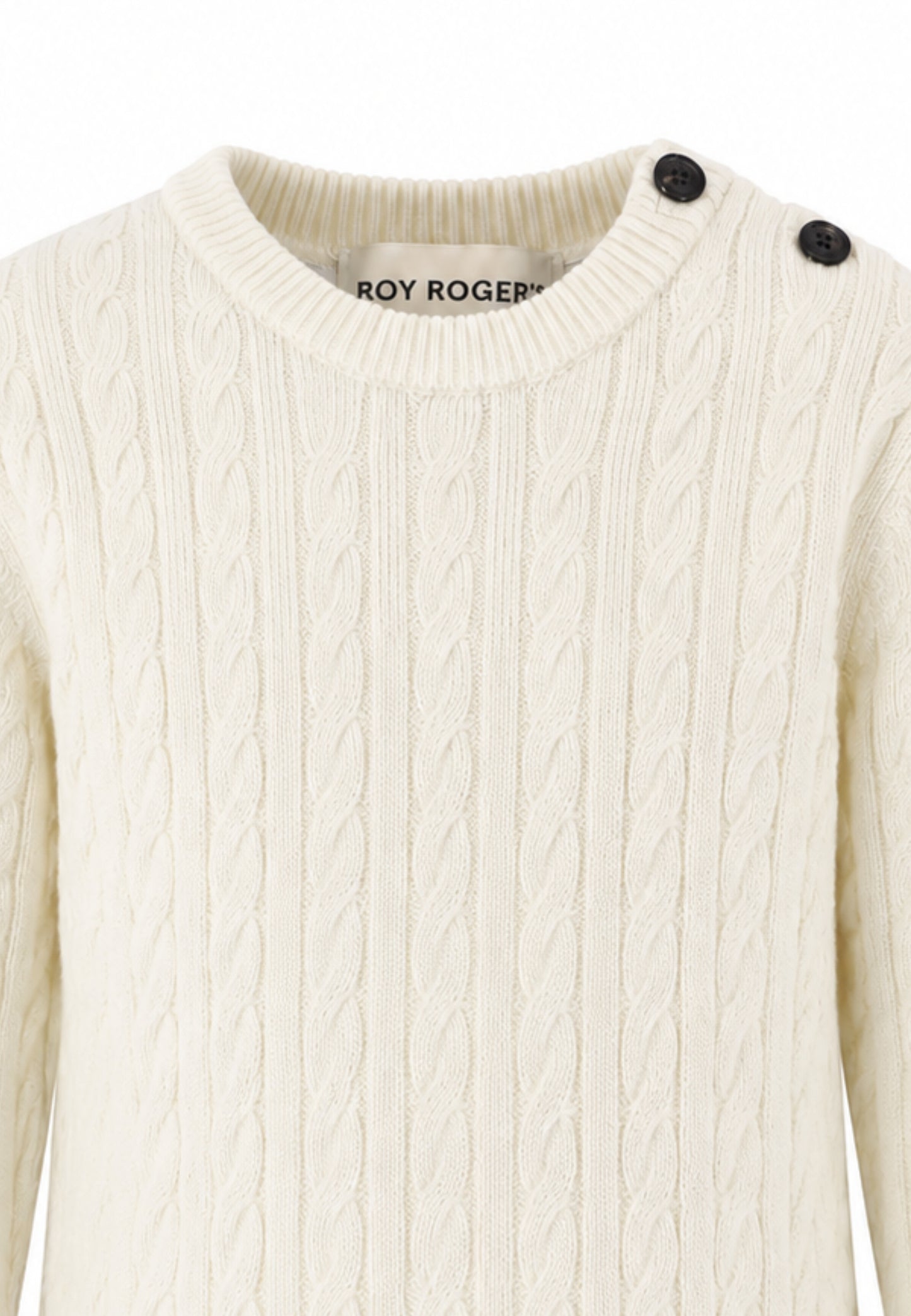 Roy Roger's maglia panna a treccia con bottoncini Bambini e ragazzi rh051/00.panna_