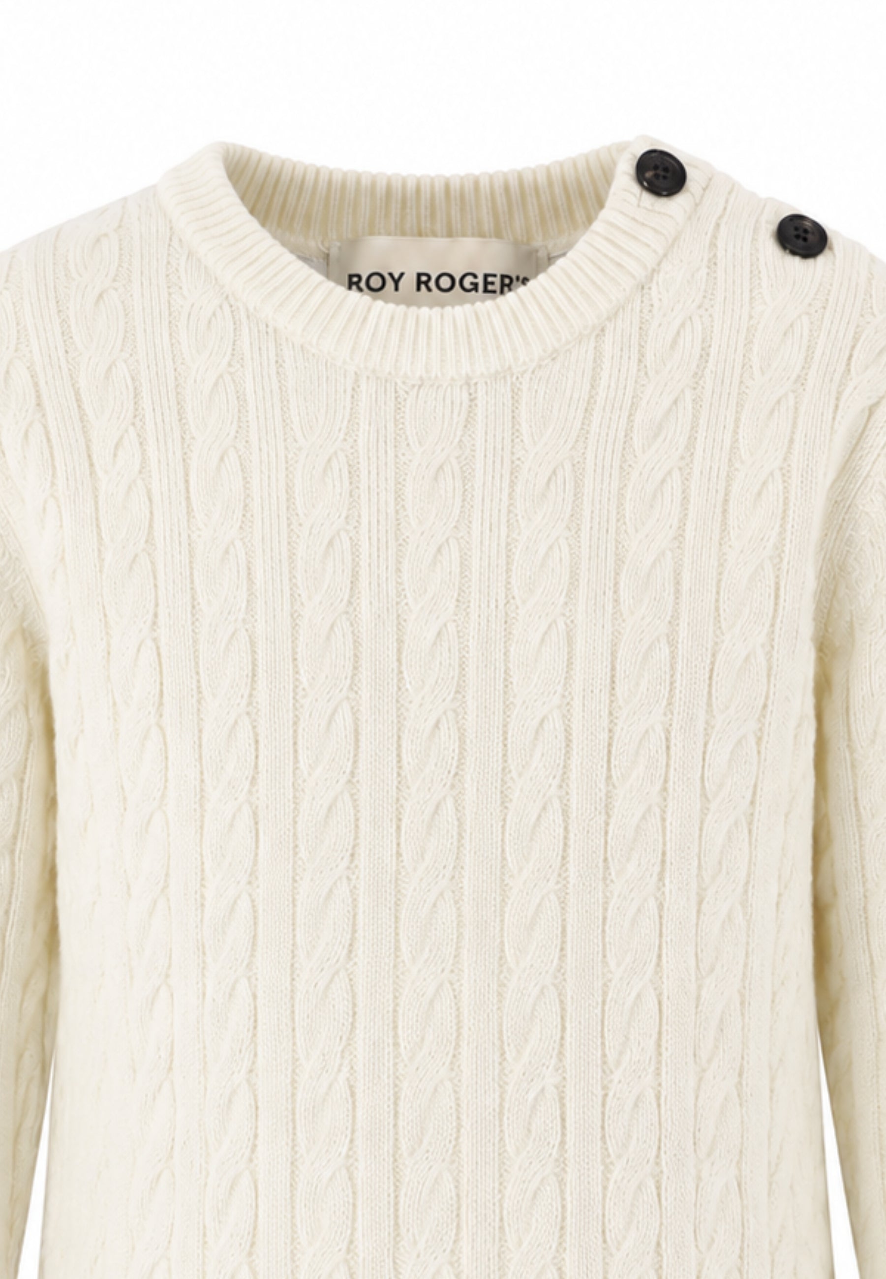 Roy Roger's maglia panna a treccia con bottoncini Bambini e ragazzi rh051/00.panna_