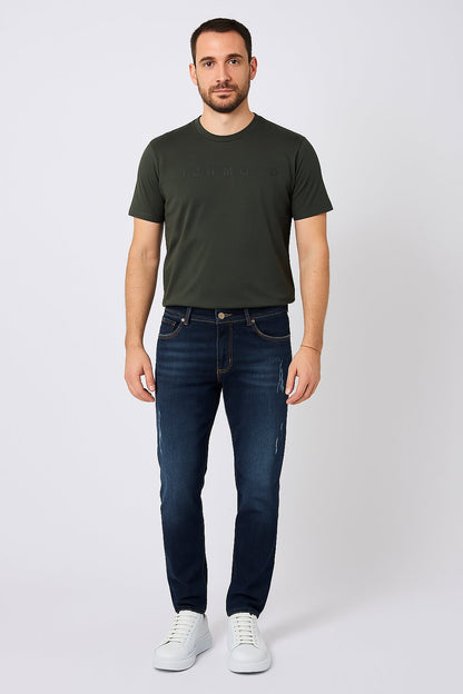 John Richmond TSHIRT VERDE MILITARE UOMO IN JERSEY Uomo UMA25046TS.VERDE_