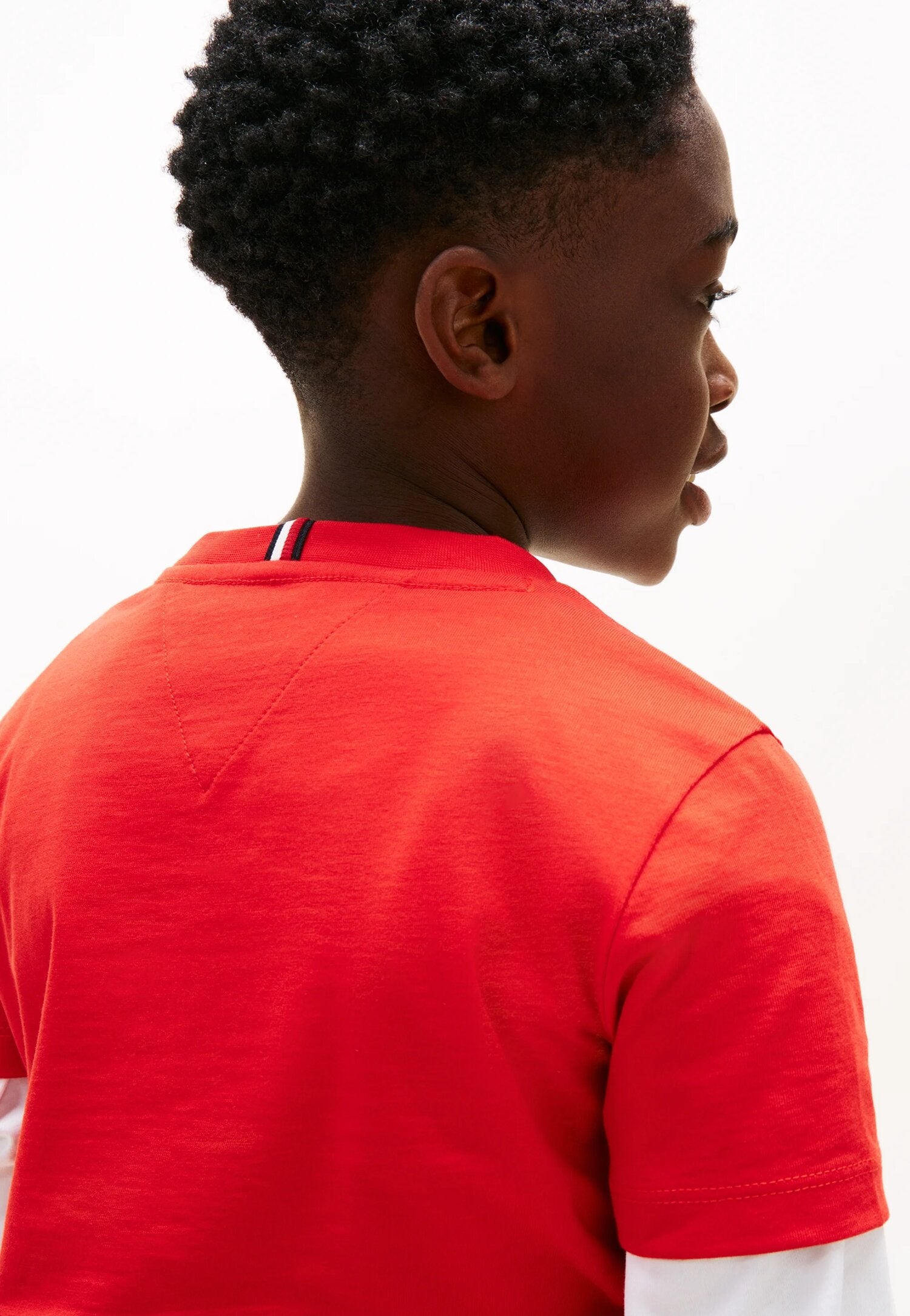 Tommy Hilfiger Tshirt Rossa Con Bandiera Centrale Bambino KB0KB10275XL8_