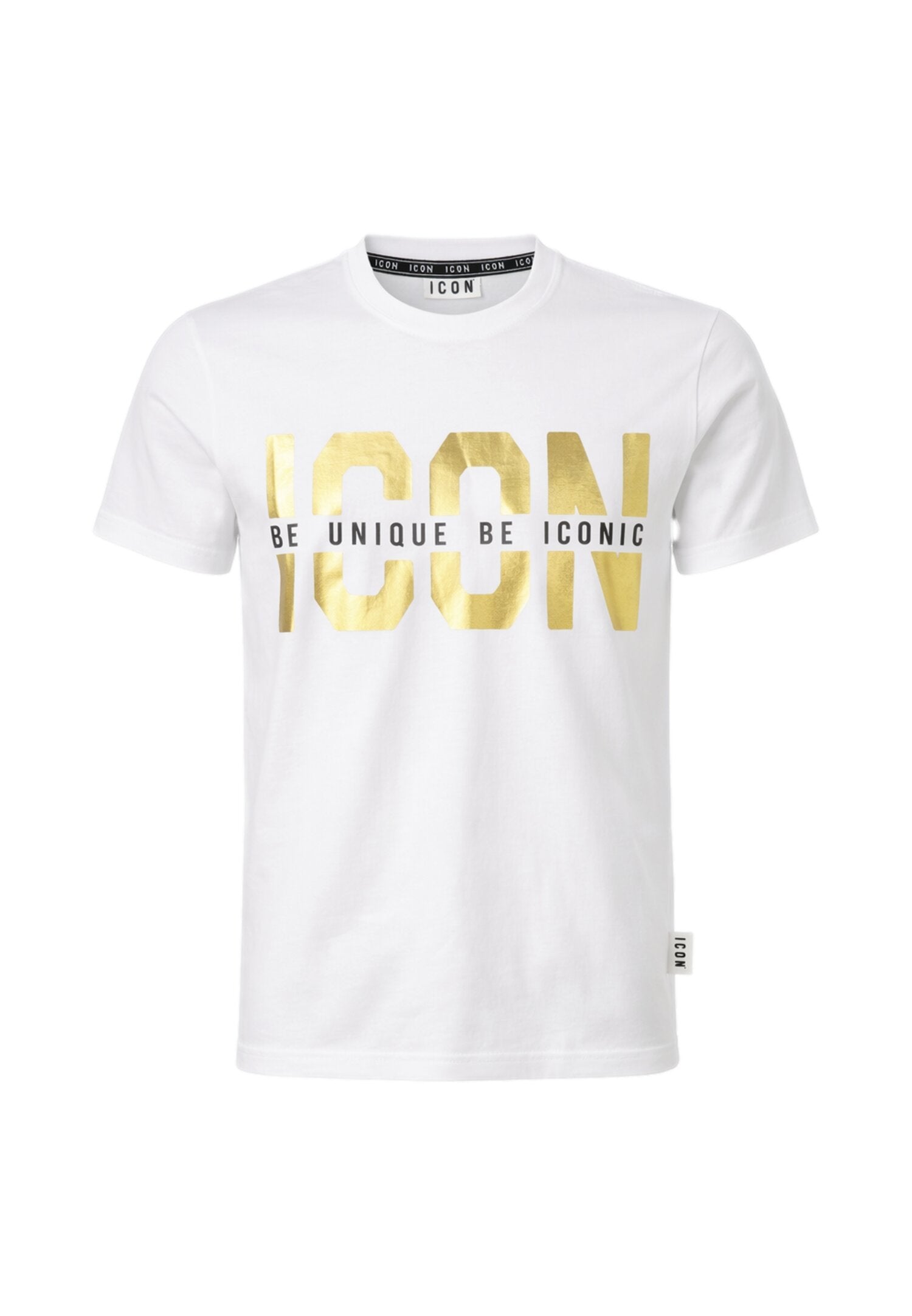Icon Tshirt Bianca Logo Gold Bambino Maniche Corte - IBKS001161_