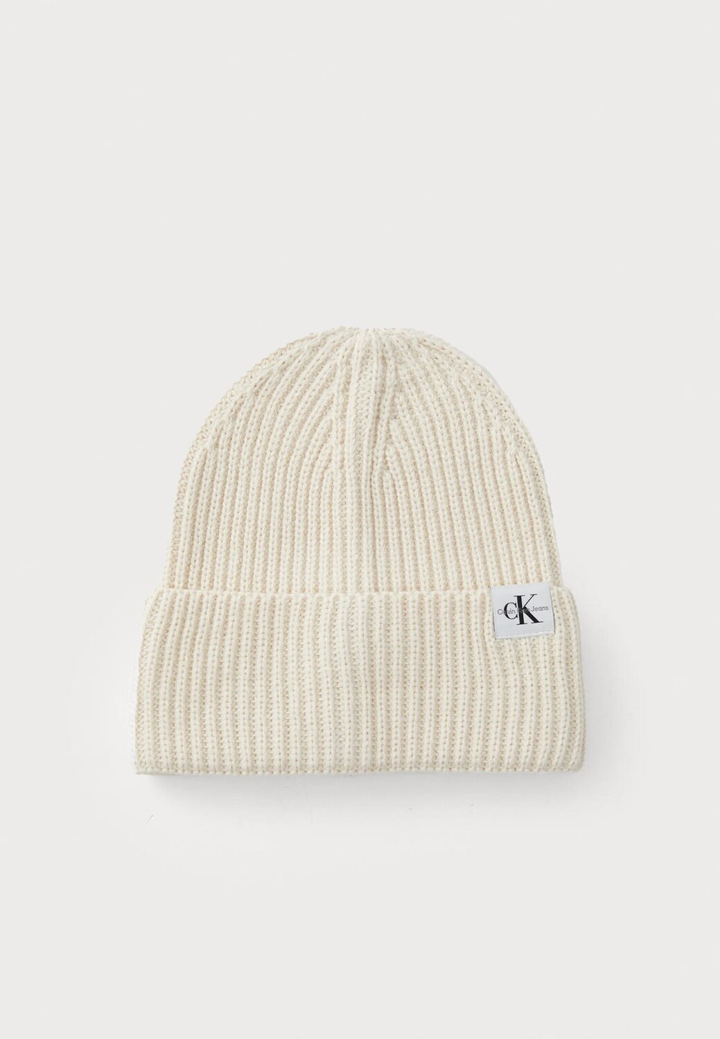 Calvin Klein Cappello Panna Bambino In Lana Cuffia Invernale AI25