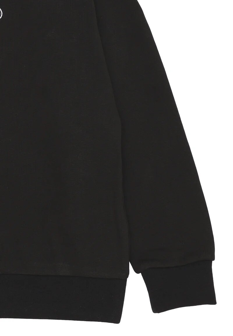 Diesel Felpa Bambino Nera In Cotone Scollo Tondo Quotidiano AI 25