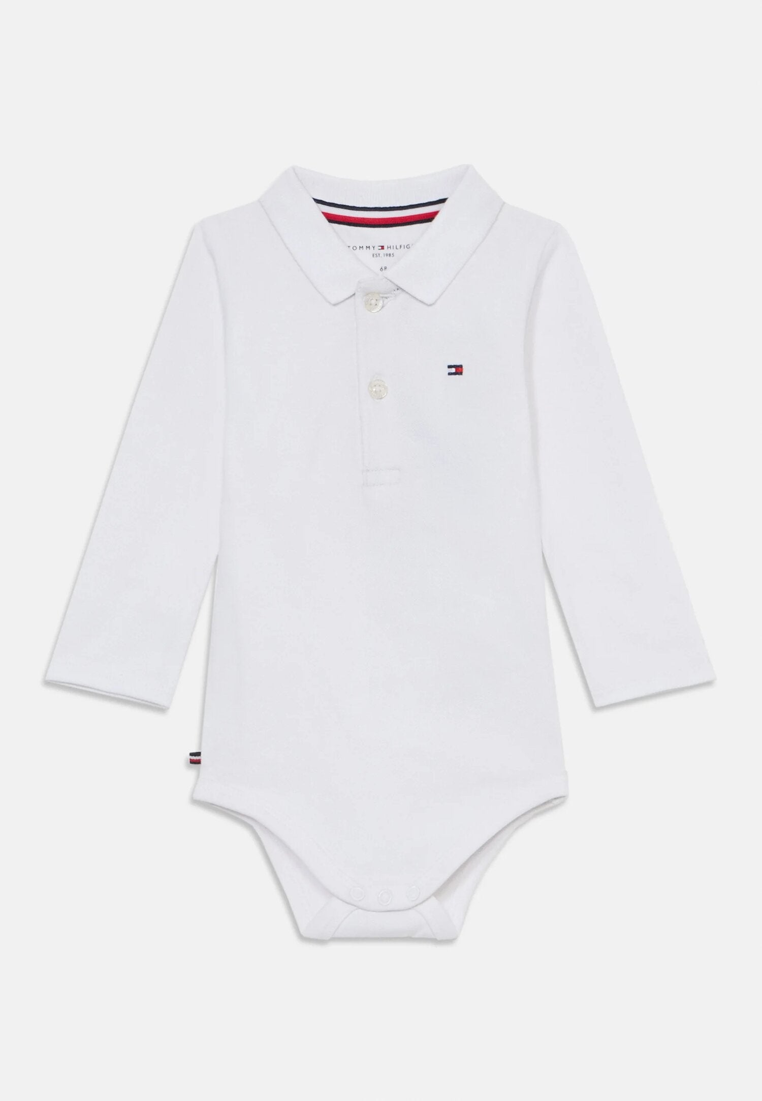 Tommy Hilfiger Polo Body Bianca Neonato KN0KN02075YBR_