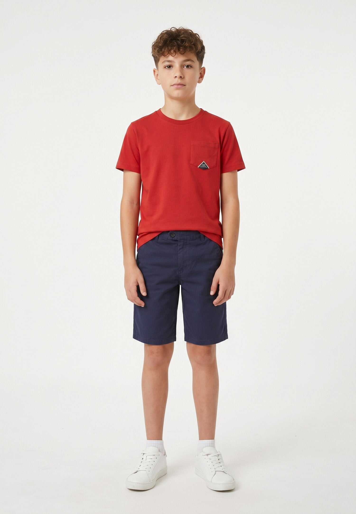 Roy Roger's Tshirt Rossa Con Logo Nel Taschino Bambino RG107_