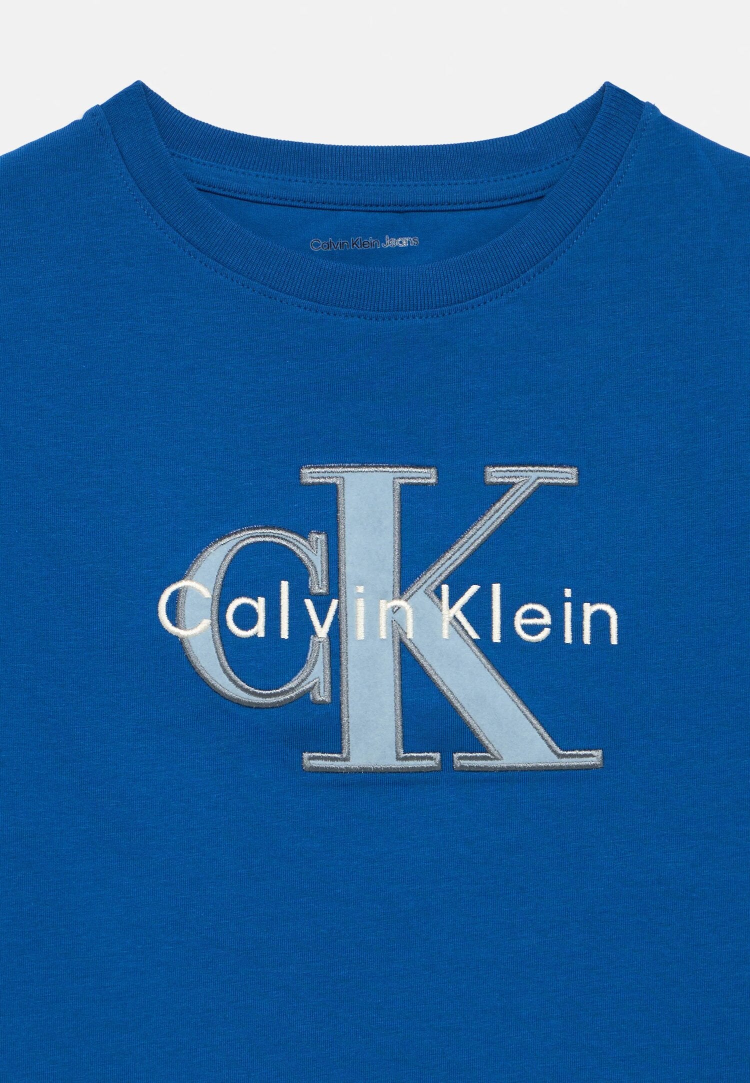 Calvin Klein Tshirt Royal Bambino In Jersey Maniche Corte Primaverile PE26