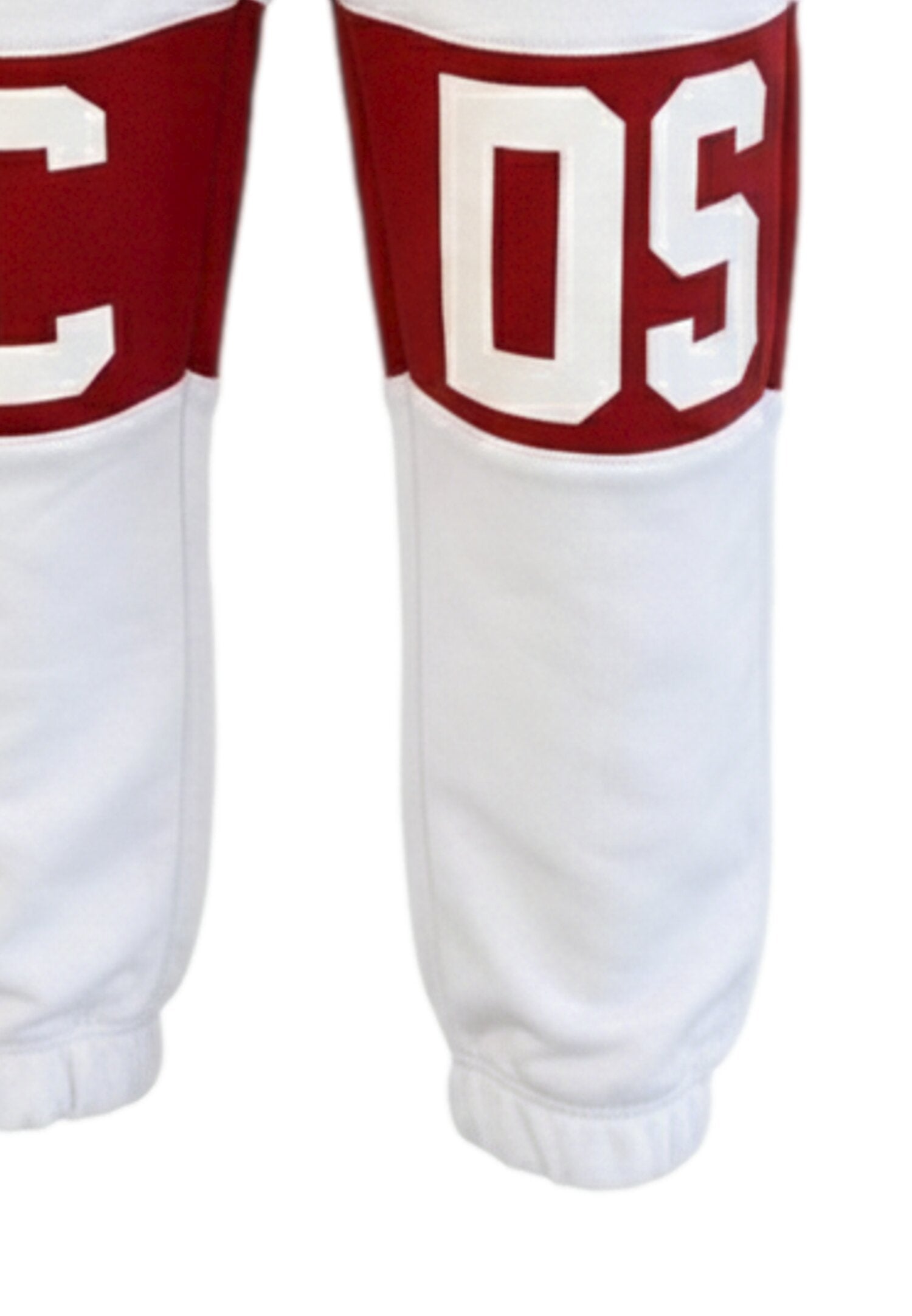 Gcds Pantalone Tuta Bianco Bambino Vita Regolabile Sportivo In Cotone 743377_