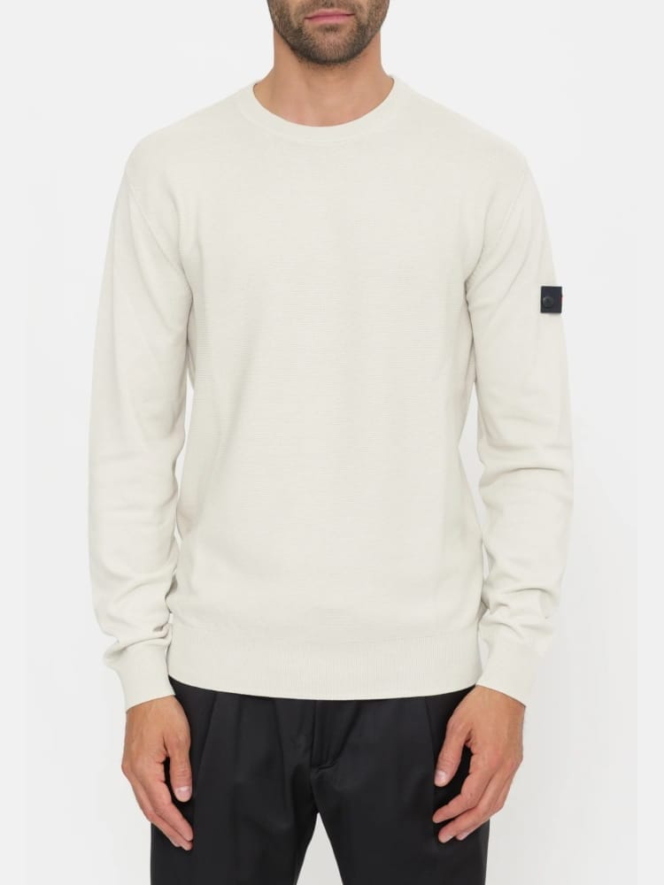 Peuterey maglia bianca uomo logo sul braccio