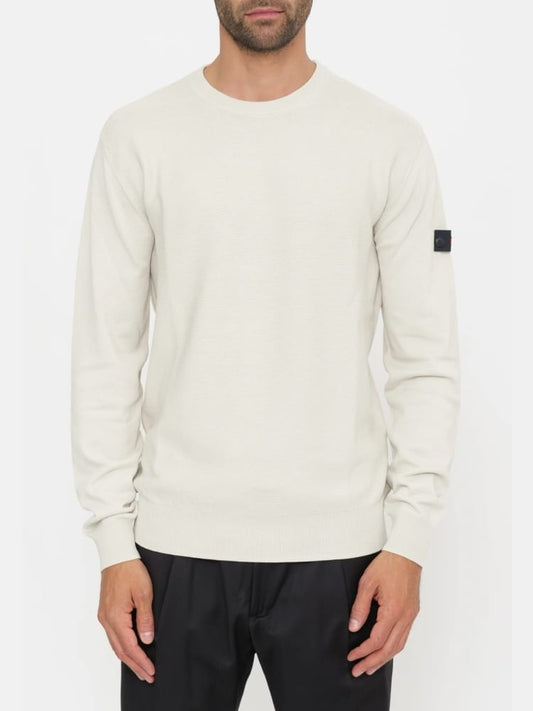 Peuterey maglia bianca uomo logo sul braccio
