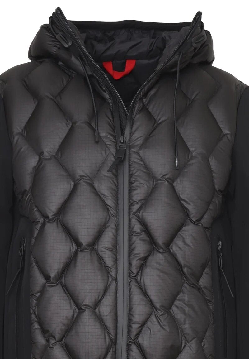 Peuterey Giubbotto Nero Bambino In Nylon Con Cappuccio Sportivo AI25