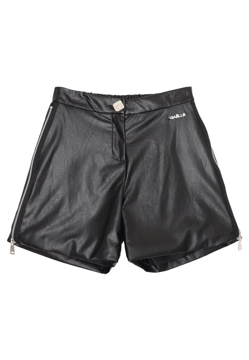 Gaelle Paris Completo Nero Bambina In Ecopelle Maniche Corte | Elegante AI25 | CammarataMode