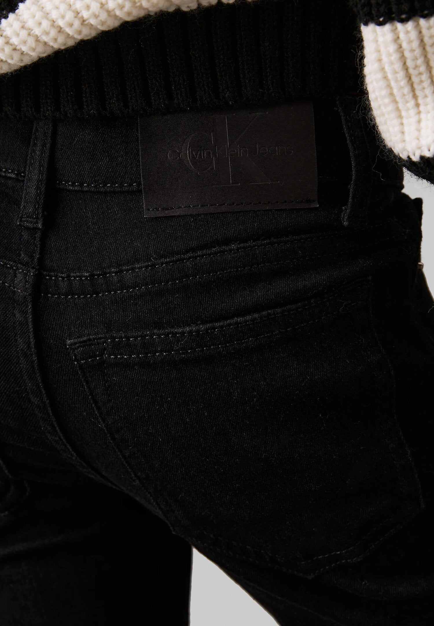 Calvin Klein Jeans Nero Bambina In Cotone Vita Regolabile Sportivo AI25
