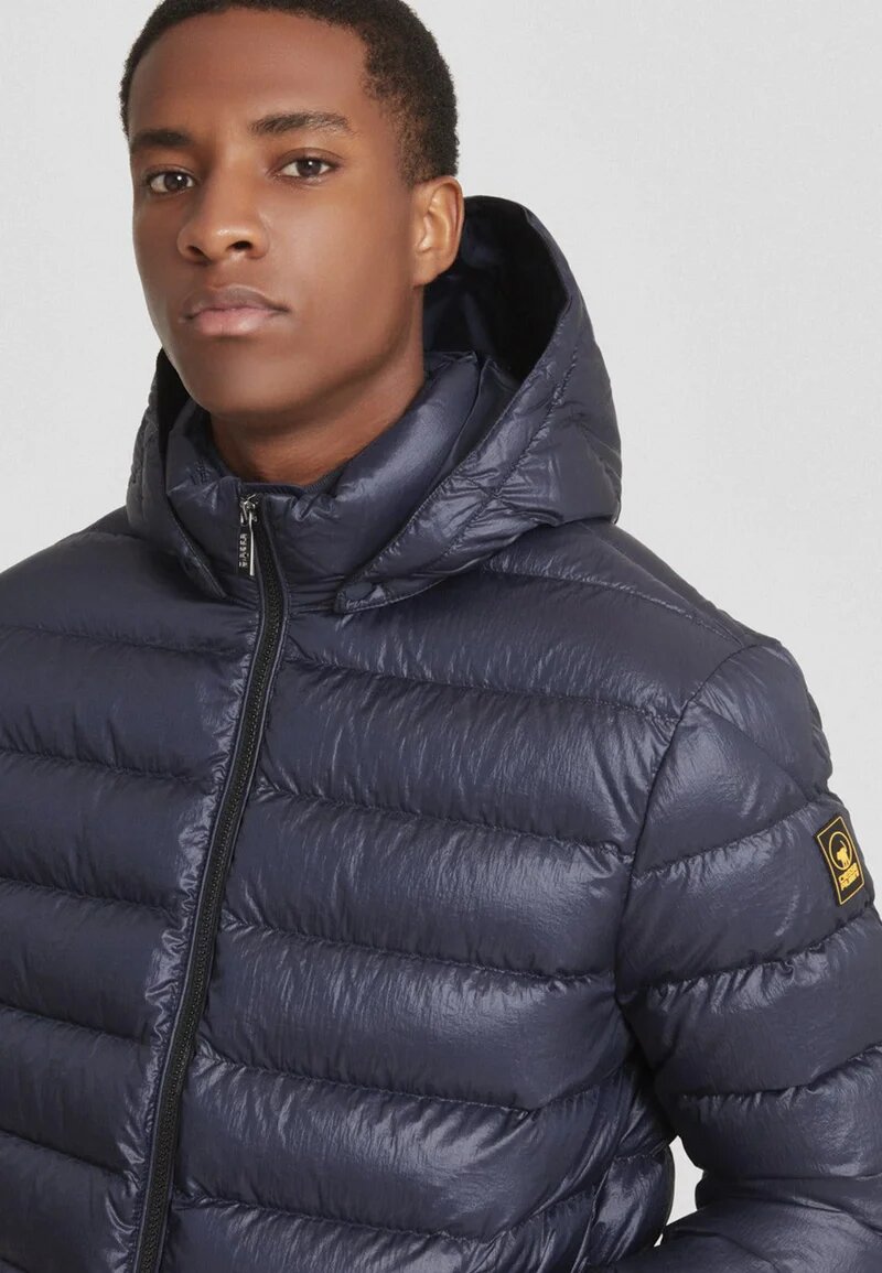 Ciesse Piumini Giubbotto Blu Uomo In Nylon Con Cappuccio Invernale AI25