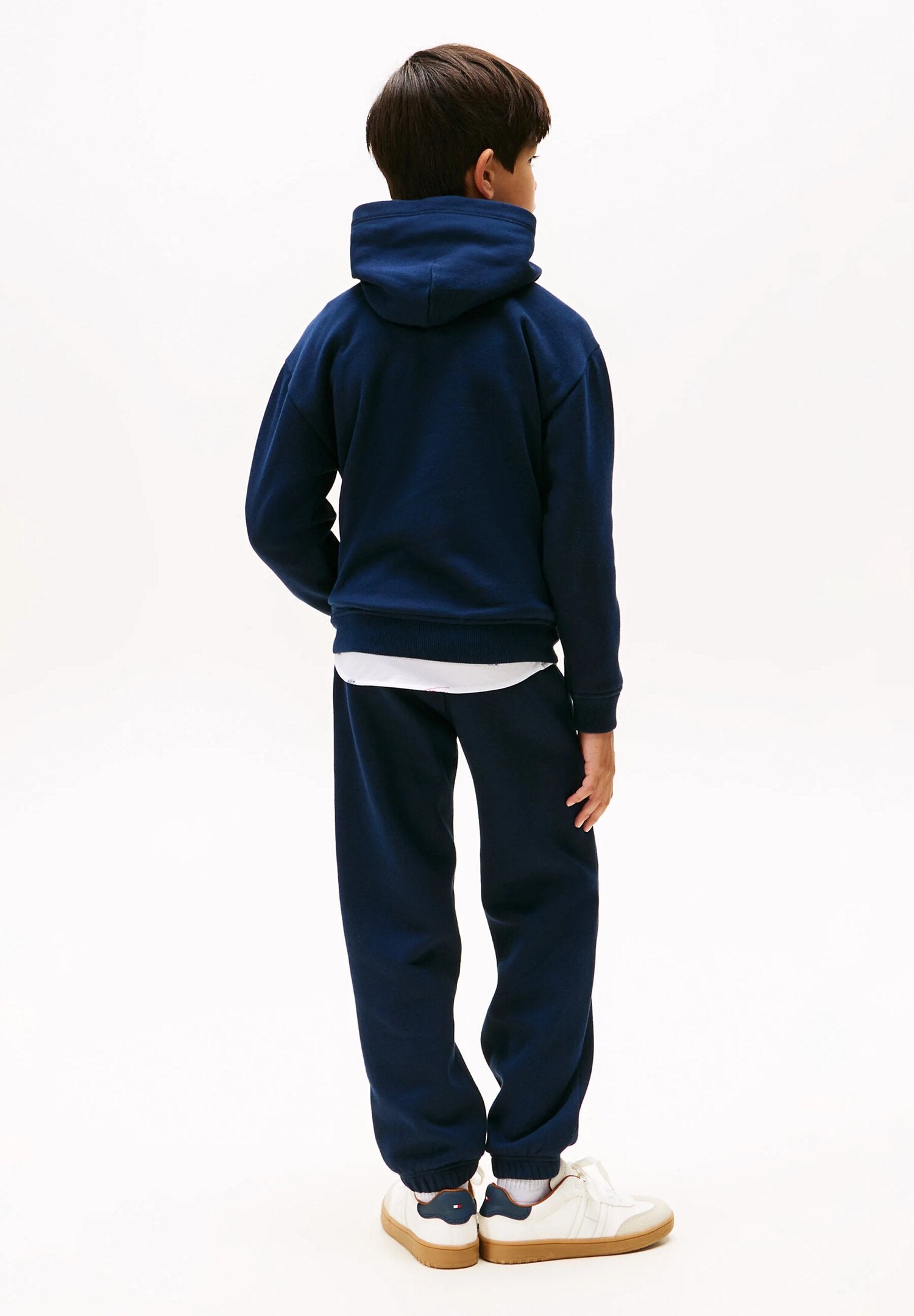 Tommy Hilfiger Felpa Neonato con Cappuccio Flag - Blu Navy