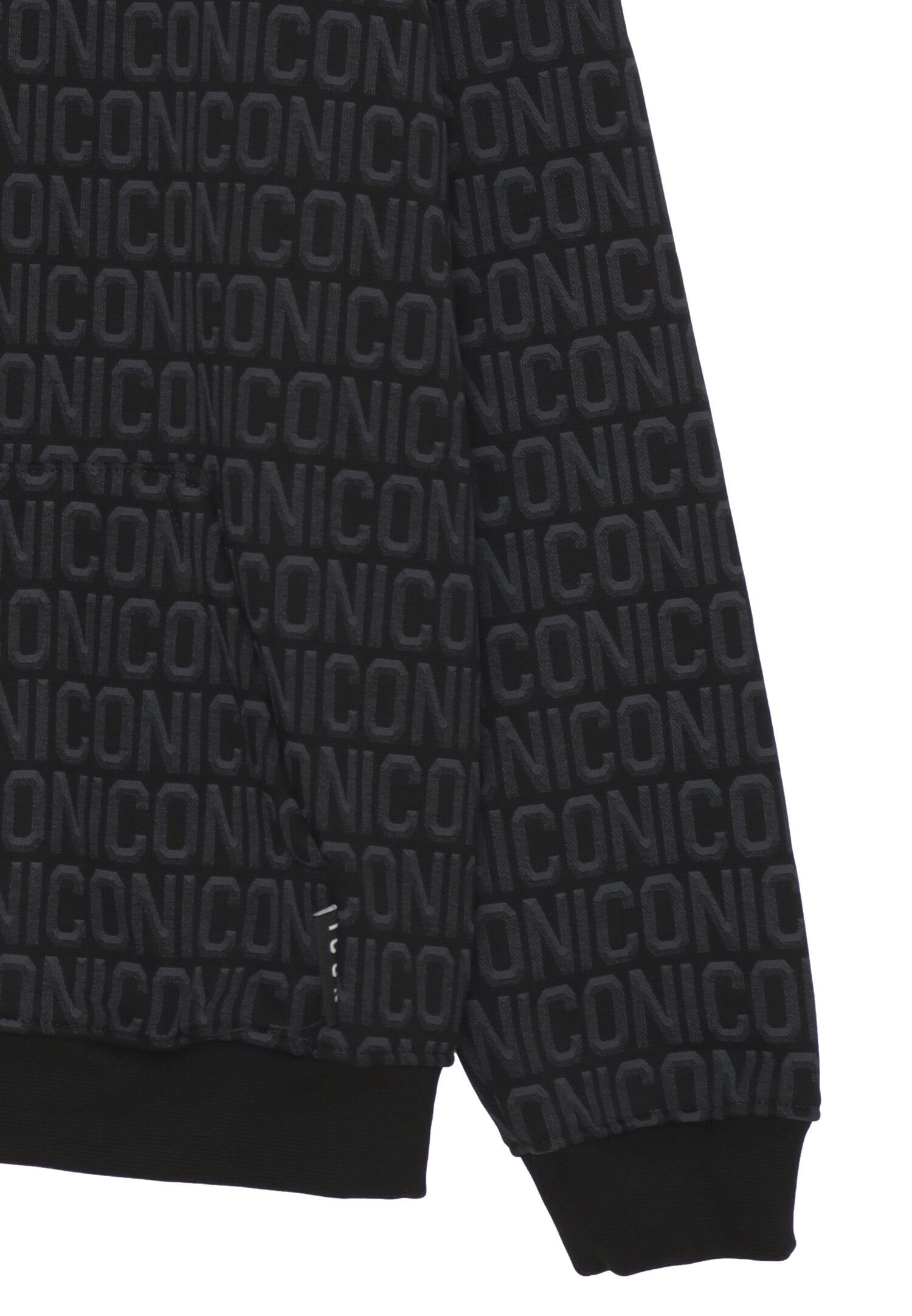 Icon Felpa Nero Bambino In Cotone Con Cappuccio Sportivo AI25