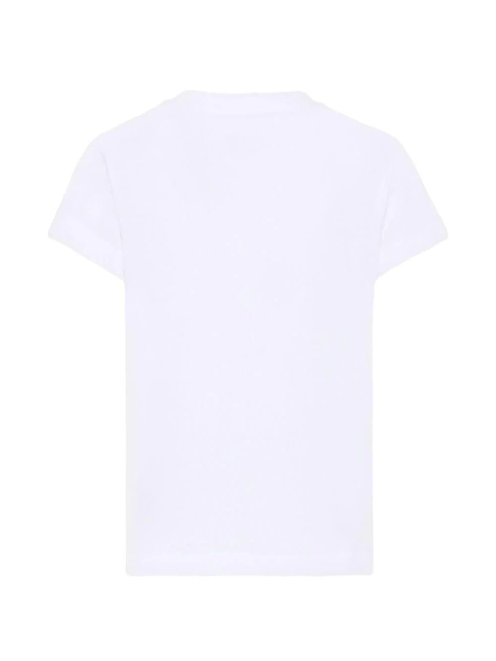 Moschino Tshirt Bianco Bambino Girocollo Estivo In Cotone 15526757728639_