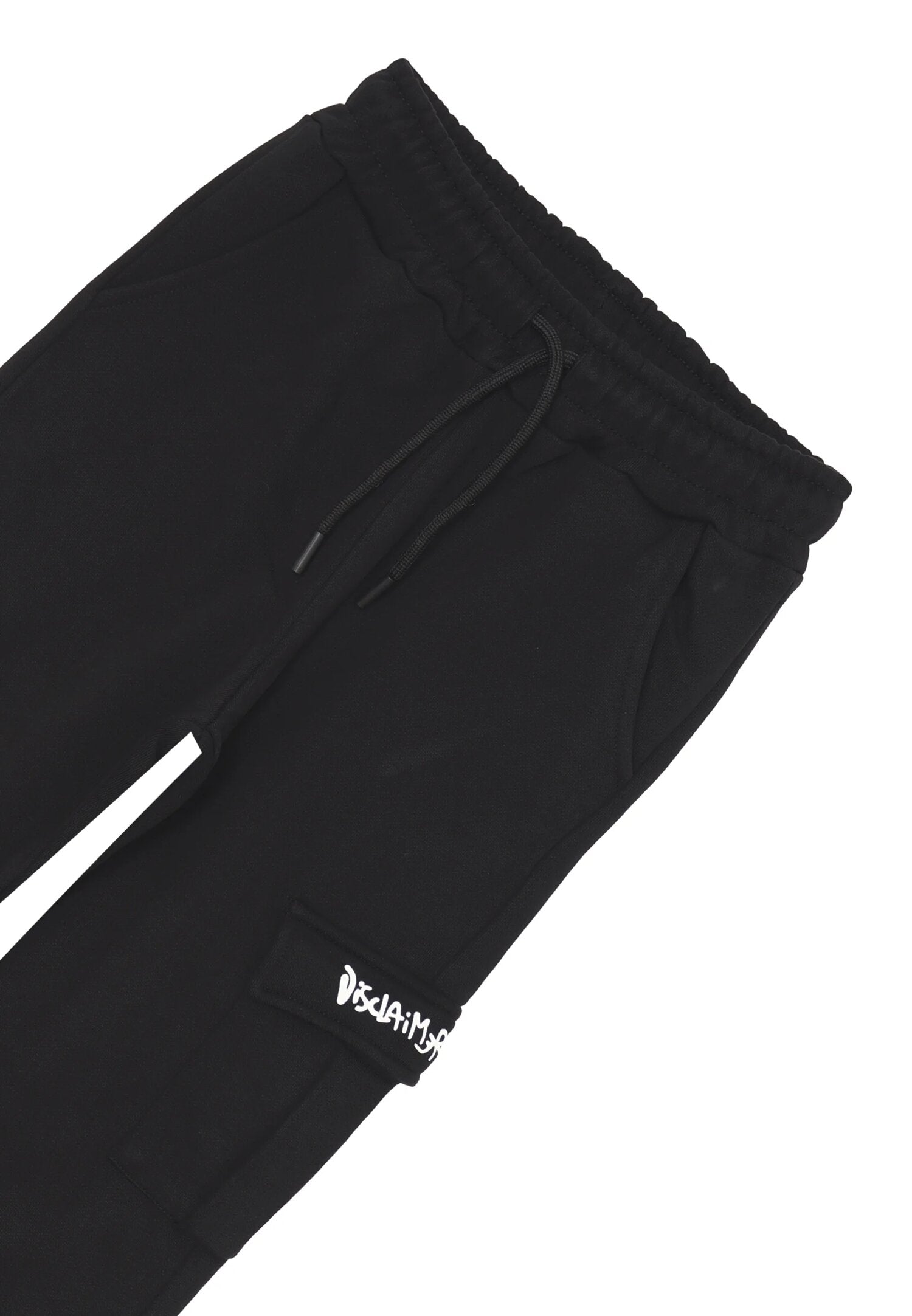 Disclaimer pantaloni cargo bambino neri cotone inverno tasche laterali