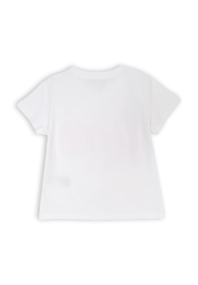 Maglietta Kocca bambina bianca logo 3D rosa primavera estate 2025 - ROSA | CammarataMode