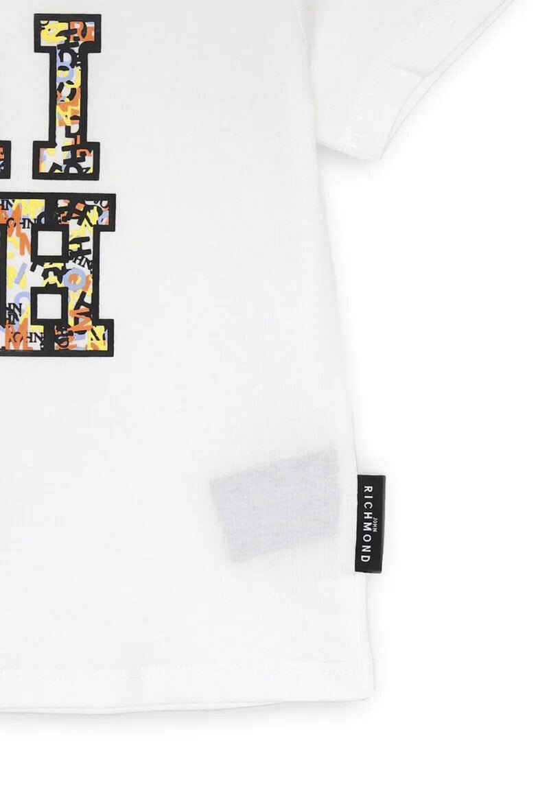 T Shirt Neonato John Richmond Bianco Primavera Estate 25 - BIANCO | CammarataMode