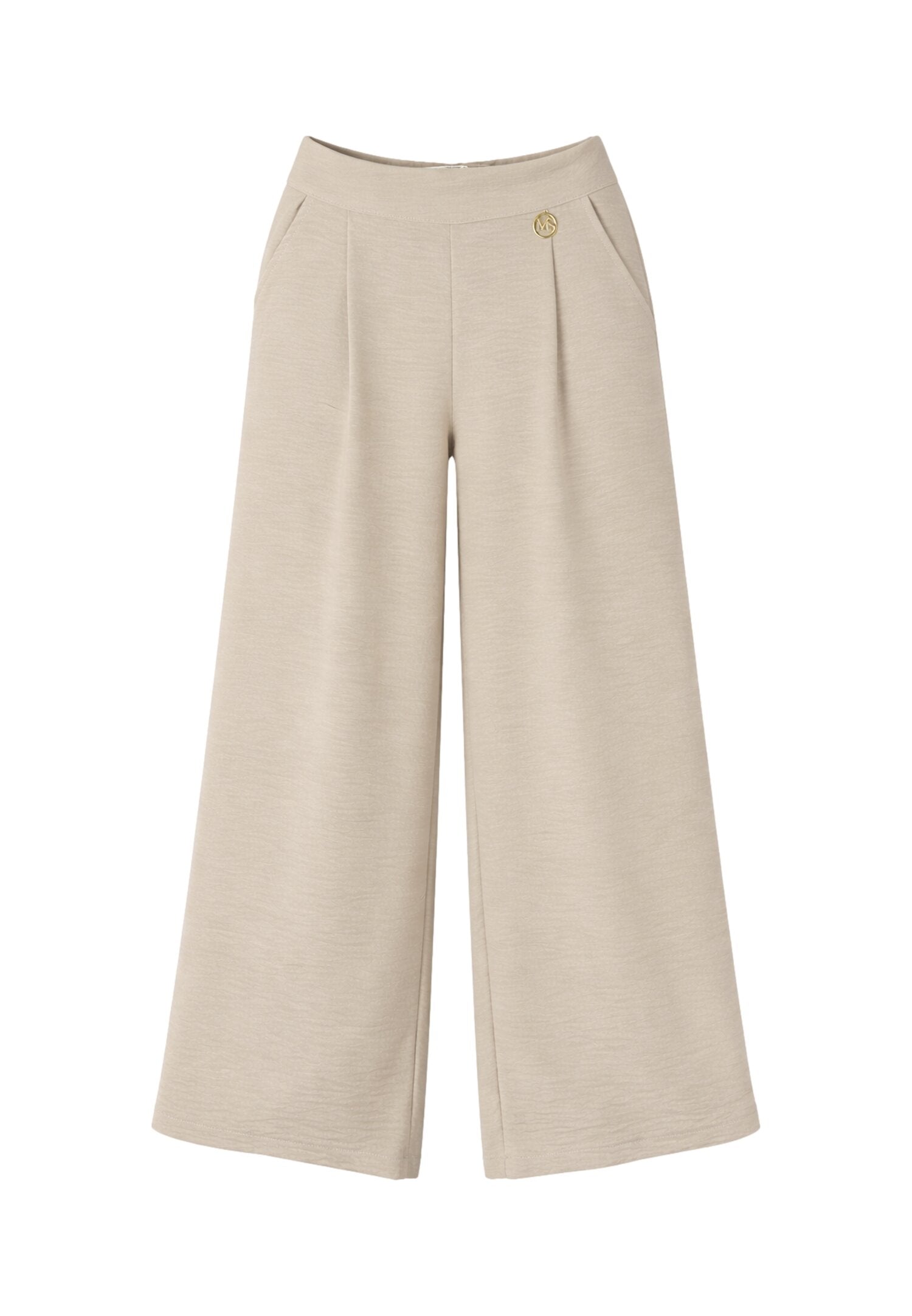 Mon Saurire Completo Top Crop e Pantalone Beige Bambina M1321J+M1324J_