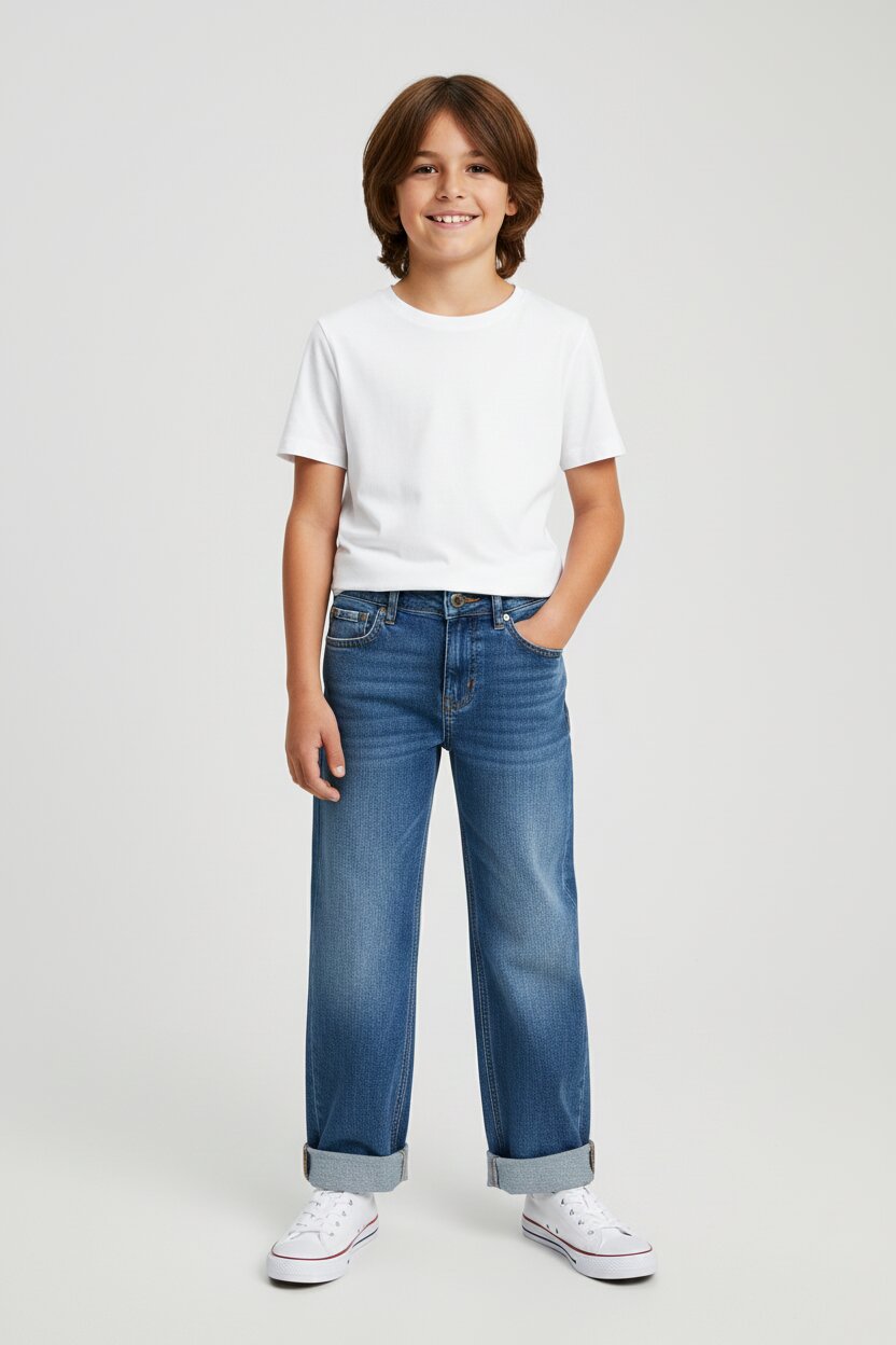 Calvin Klein Jeans Denim Chiaro Bambino In Denim Quotidiano PE26