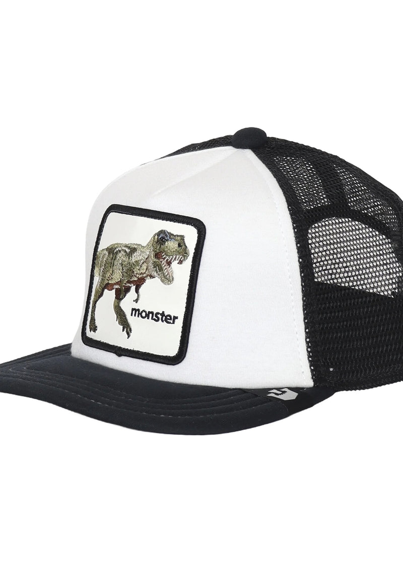 Cappello trucker Goorin Bros dinosauro bianco nero bambino ragazzo monster - NERO | CammarataMode