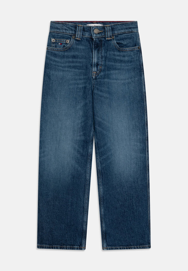 Jeans cinque tasche Tommy Hilfiger bambina ragazza blu denim - DENIM SCURO | CammarataMode