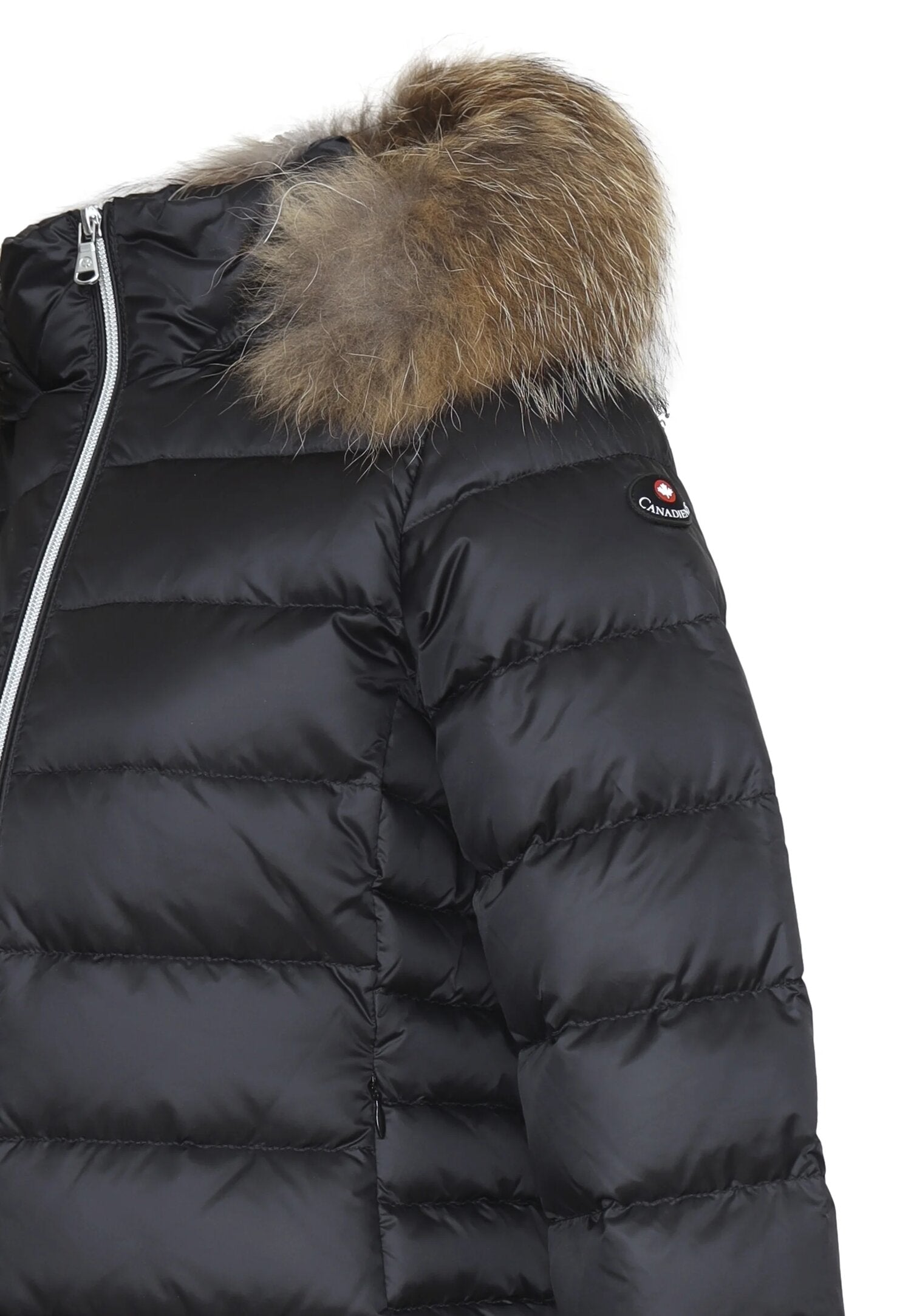 Canadiens Giubbotto Nero Bambina In Nylon Con Pelliccia | Tipo Elegante AI25 | CammarataMode