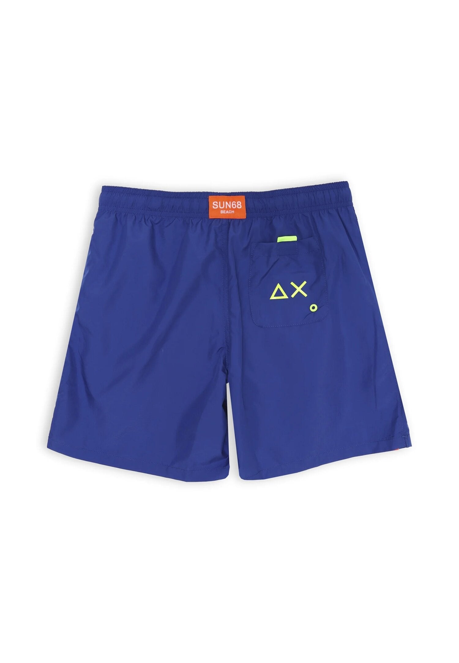Sun68 costume royal blue con fascia fluo e stampa SUN68 verticale | CammarataMode