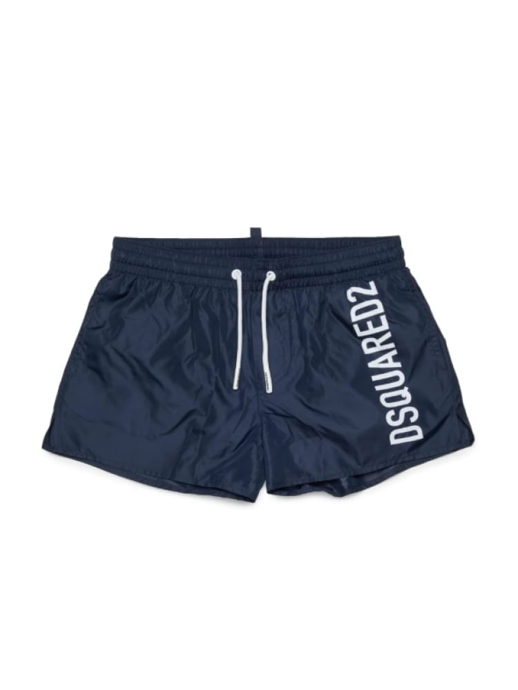 Dsquared costume da bagno kids/junior blu navy con logo Bambino