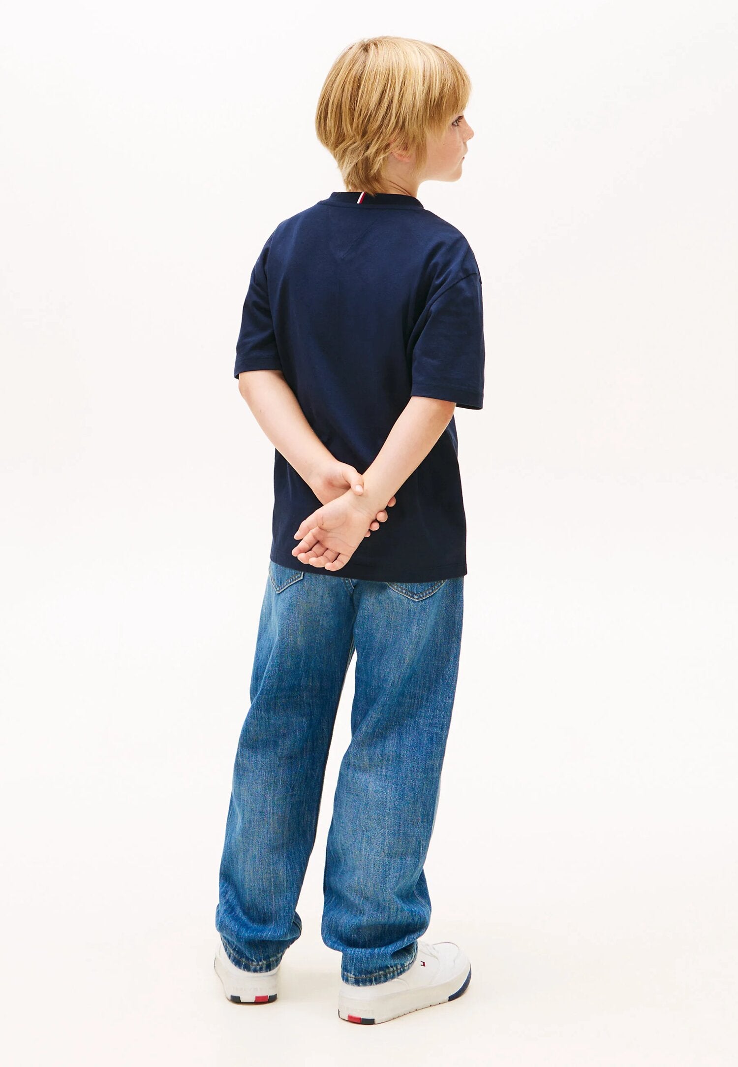 Tommy Hilfiger Tshirt Blu Bambino Girocollo Quotidiano In Cotone KB0KB10340C1