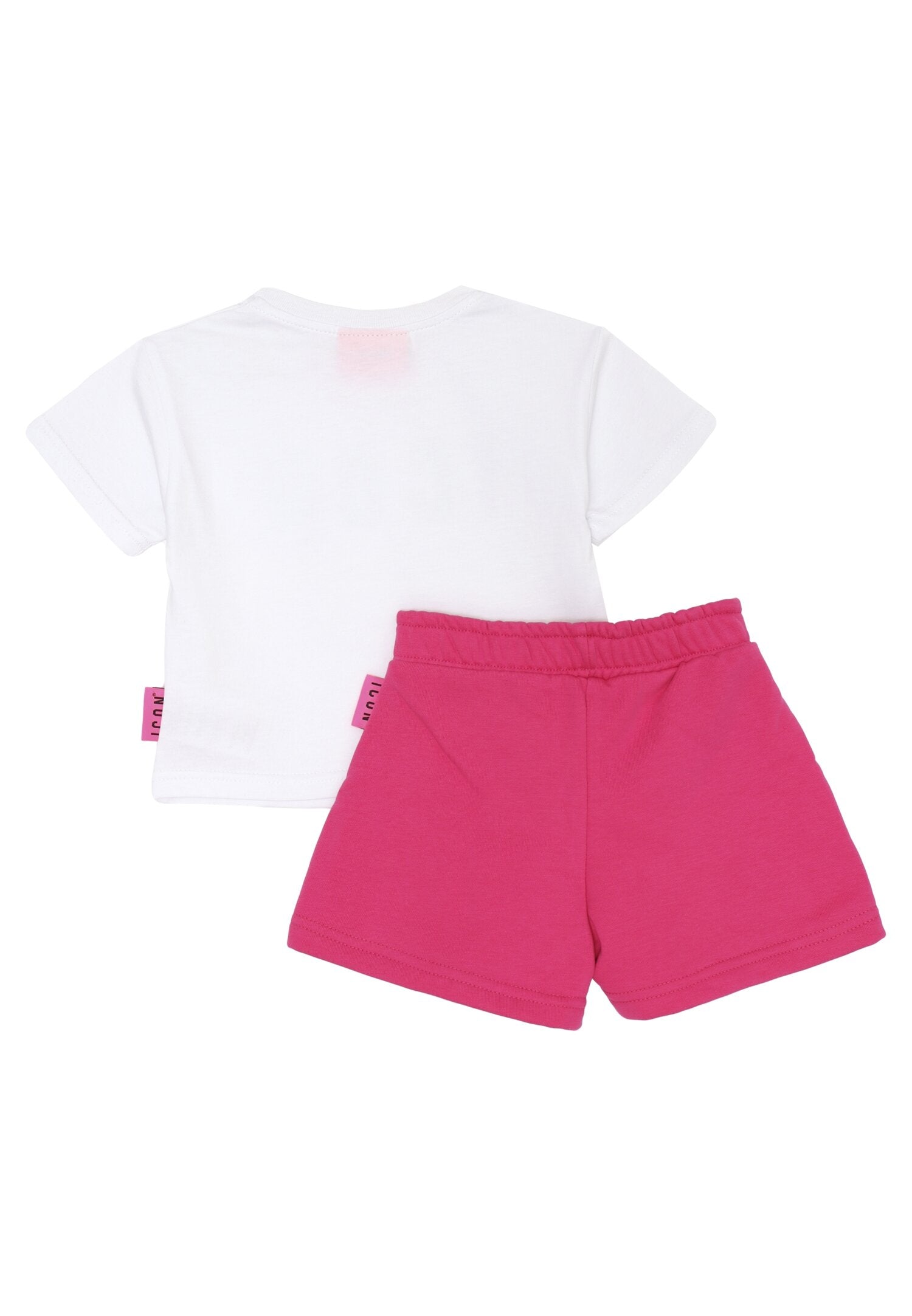 ICON completo bambina bianco fucsia 12 mesi 4 anni stampa mimetica | CammarataMode