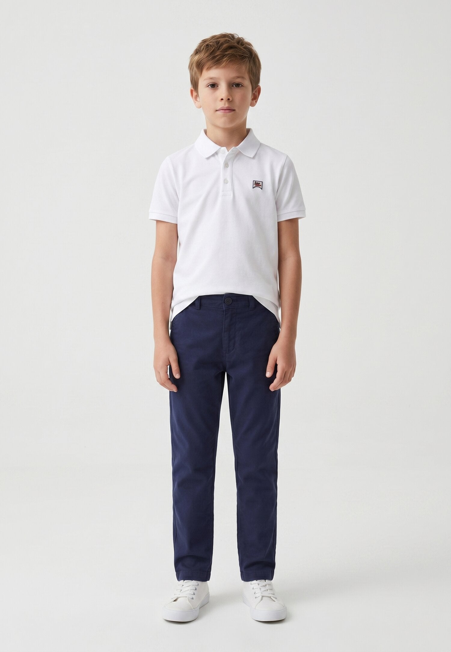 Roy Roger's Pantalone Blu Modello Chino Logo Roy Bambino RG132_