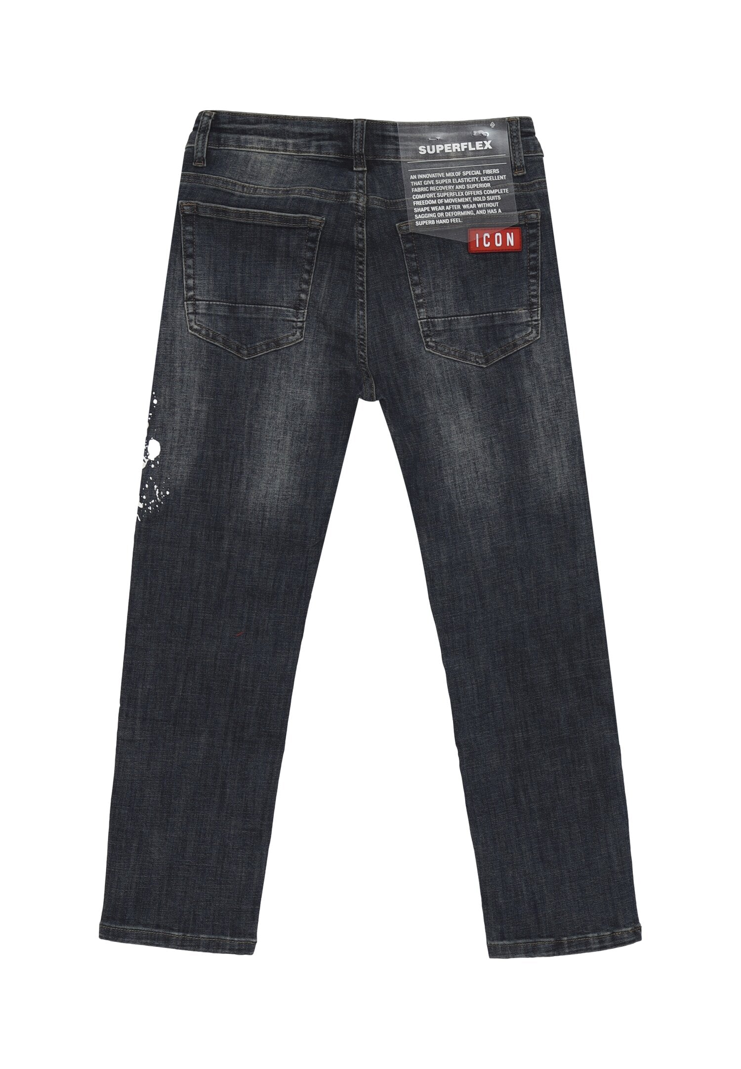 Icon Jeans Blu Denim Bambino In Cotone Vita Regolabile Sportivo AI25