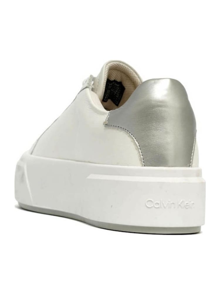 Calvin Klein scarpe bianche donna mini logo