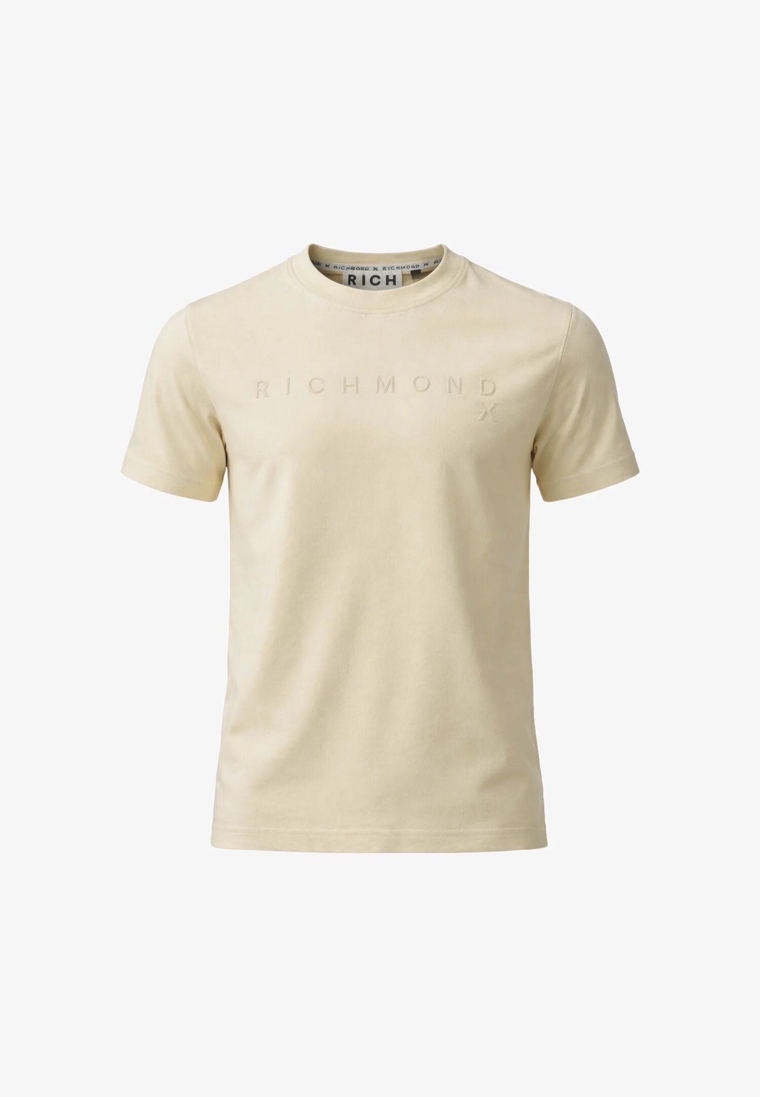 John Richmond t Shirt Uomo Sabbia Maniche Corte UMP26018TS_