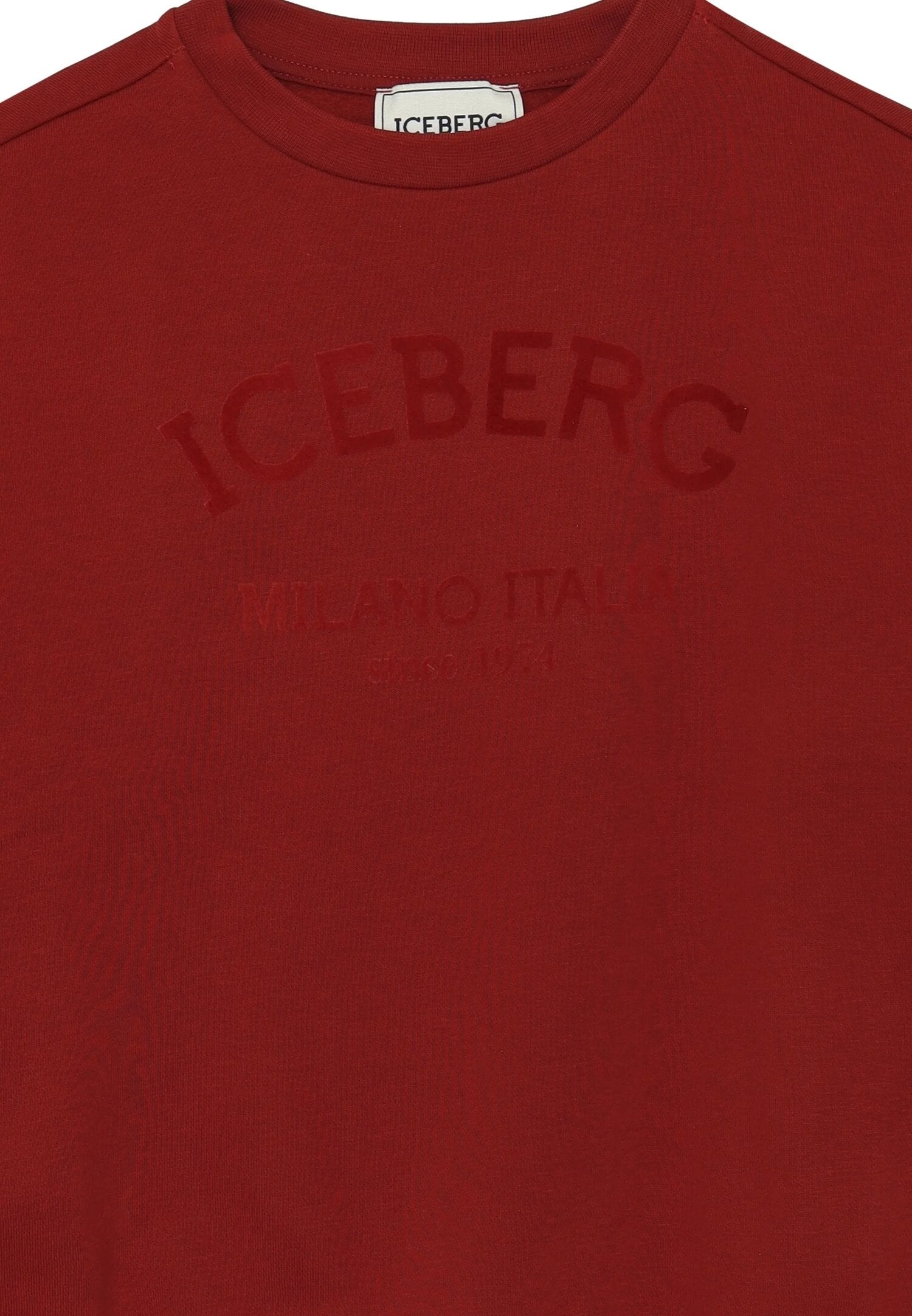 Iceberg Felpa Rossa Bambino In Cotone Girocollo | Stile Sportivo AI25 | CammarataMode
