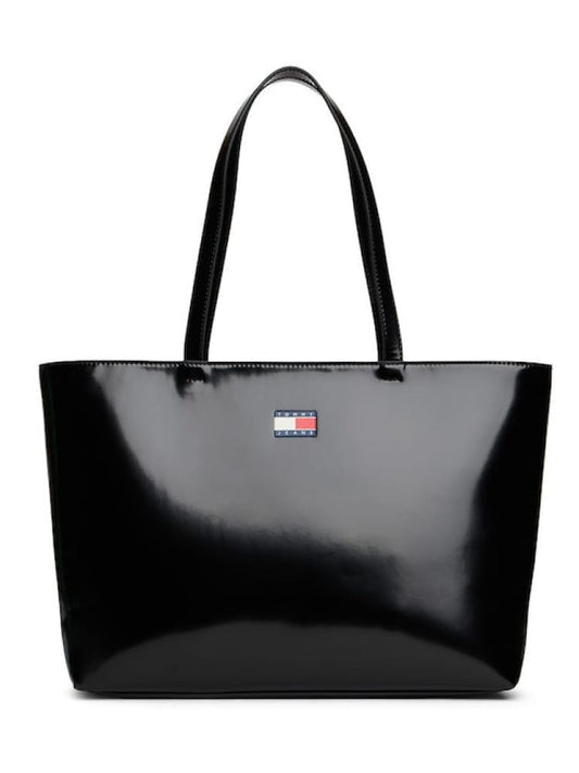 Tommy Hilfiger borsa nera donna mini logo | Misure: 26,5 x 33 x 13 cm