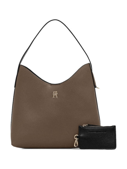 Tommy Jeans borsa marrone donna mini logo oro | Misure: 18 x 6 x 11 cm