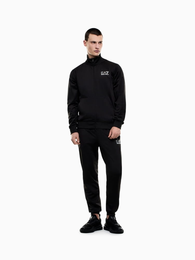 Emporio Armani tuta in tessuto tecnico visibility asv nero