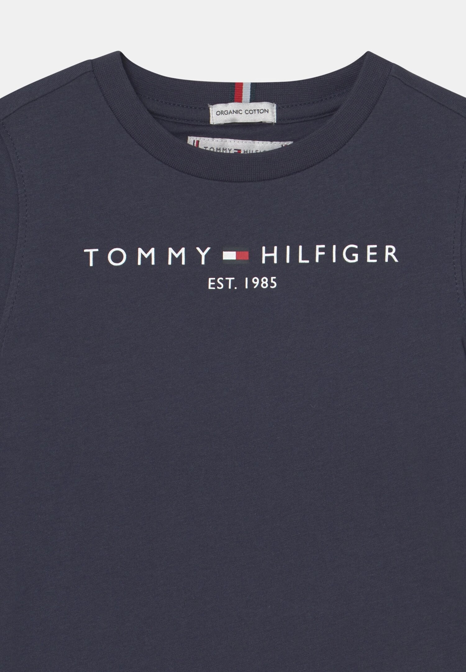 Tommy Hilfiger Tshirt Blu Bambino In Jersey Maniche Corte Scuola PE26