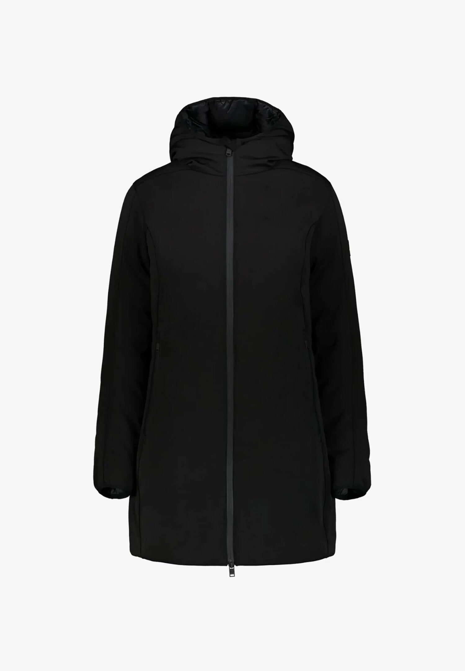 Ciesse Piumini Giubbotto Nero Donna In Poliestere Con Cappuccio Elegante AI25